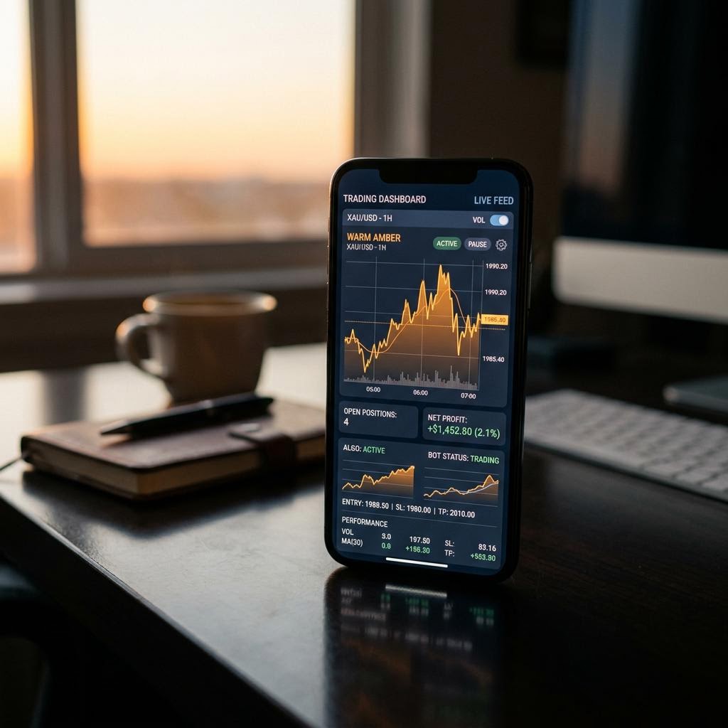Ipe Capitanca trading terminal interface on mobile screen